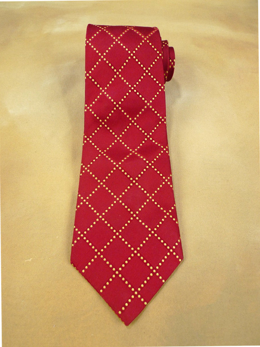 26/0750 immaculate turnbull & asser red gold 100% silk tie