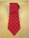 26/0750 immaculate turnbull & asser red gold 100% silk tie