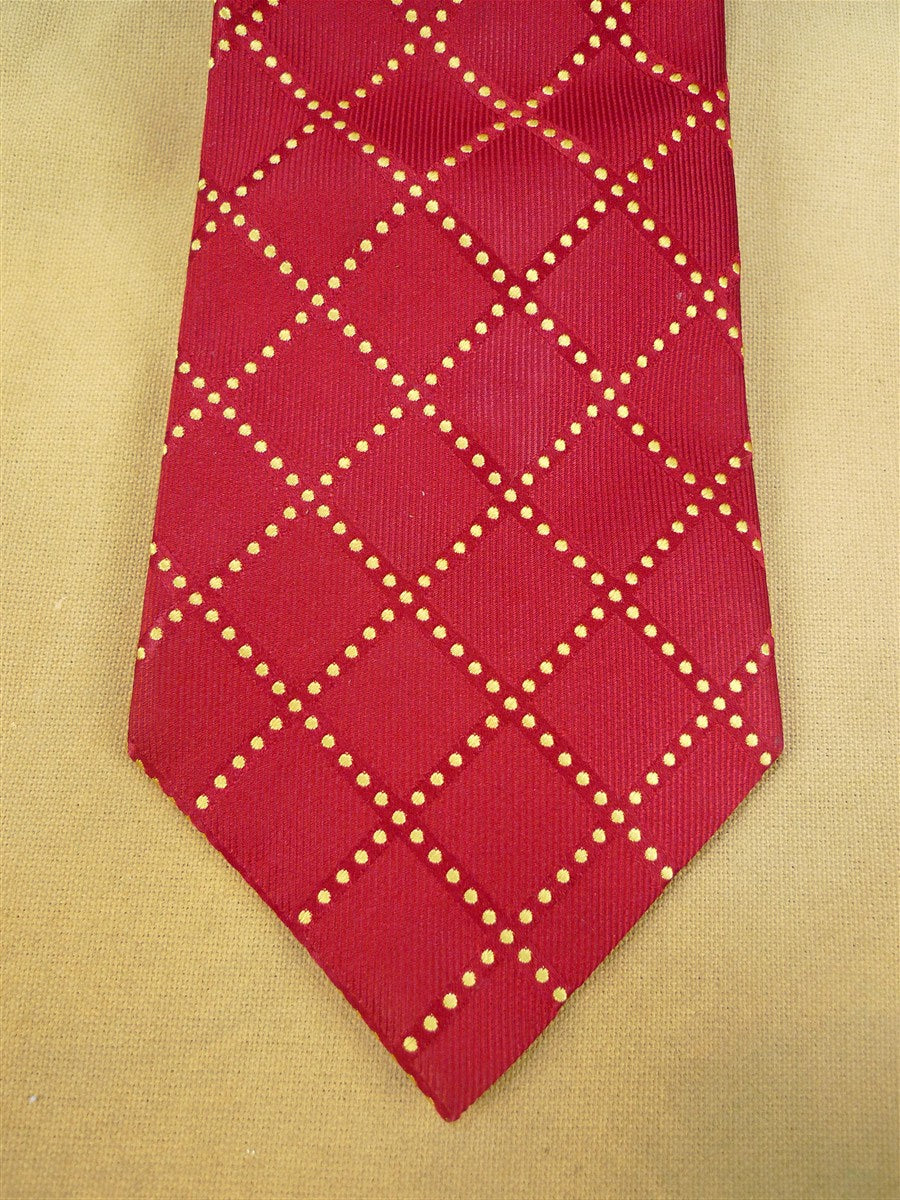 26/0750 immaculate turnbull & asser red gold 100% silk tie