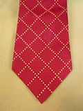 26/0750 immaculate turnbull & asser red gold 100% silk tie