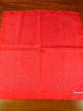 26/0735 immaculate turnbull & asser Jermyn St. crimson polka dot 100% silk pocket square