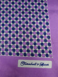 26/0739 immaculate turnbull & asser Jermyn St. purple blue 100% silk pocket square