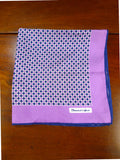 26/0739 immaculate turnbull & asser Jermyn St. purple blue 100% silk pocket square