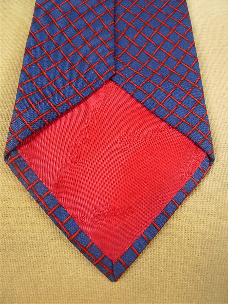 26/0751 immaculate turnbull & asser navy blue red 100% silk tie