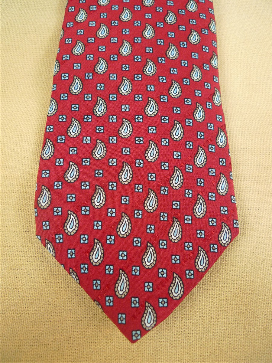 26/0769 christian dior red paisley pattern 100% silk tie