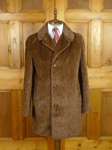 26/0756 wonderful vintage gannex alpaca teddy bear style car peacoat 40