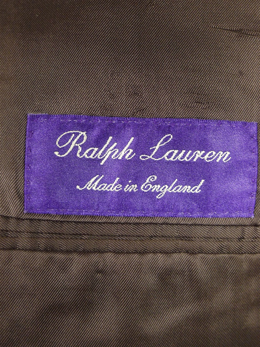 26/0758 vintage ralph lauren purple label brown wool & cashmere rope-stripe 3-piece suit 40 regular