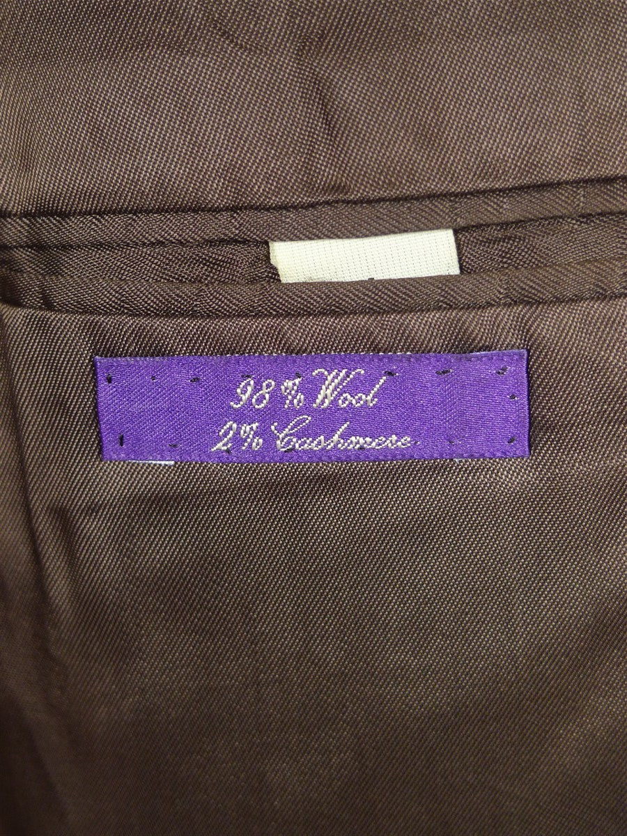 26/0758 vintage ralph lauren purple label brown wool & cashmere rope-stripe 3-piece suit 40 regular