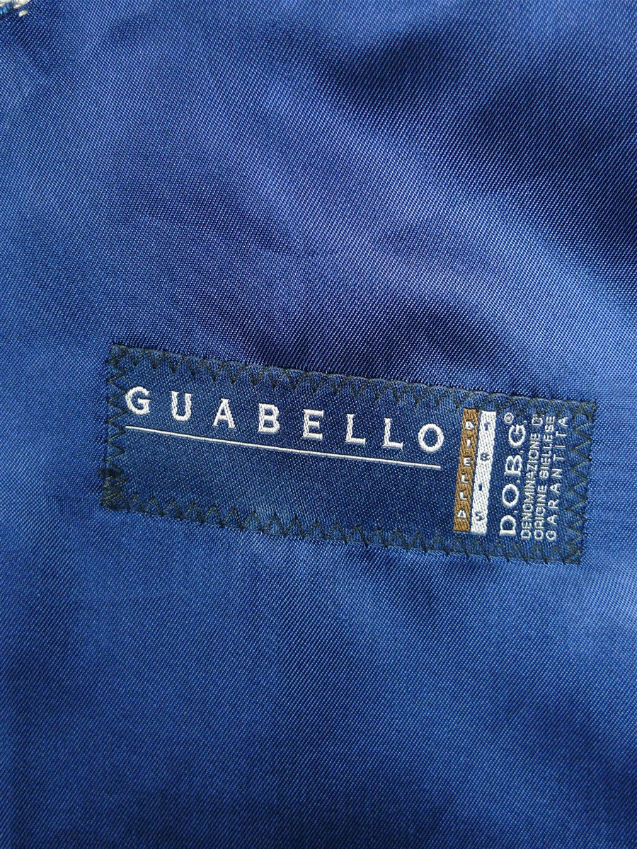26/0764 near immaculate walker slater italian linen wool cotton blue / grey puppytooth patch pocket blazer sports jacket 47 regular