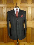 26/0763 immaculate chester barrie black 3-piece pin-stripe wool suit 40 short