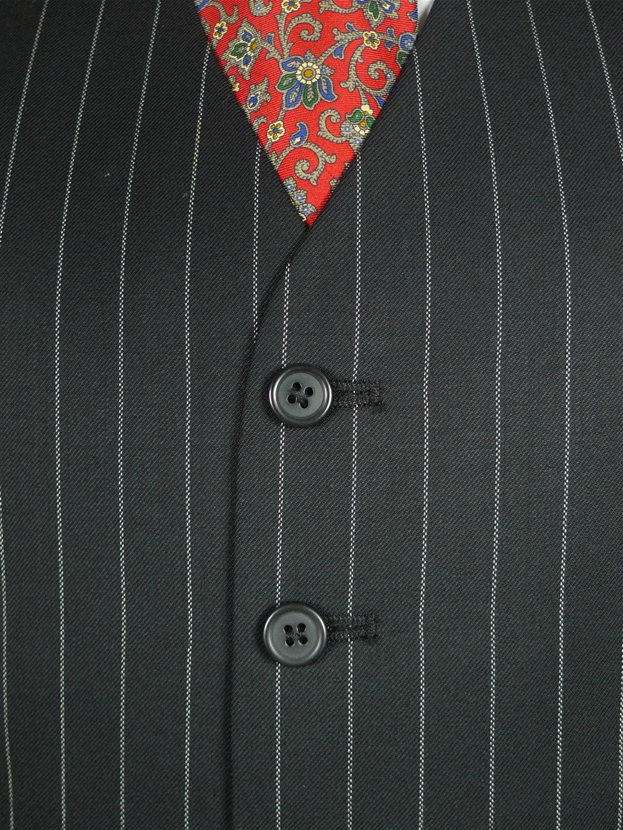 26/0763 immaculate chester barrie black 3-piece pin-stripe wool suit 40 short