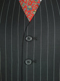 26/0763 immaculate chester barrie black 3-piece pin-stripe wool suit 40 short