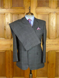 26/0776 immaculate chester barrie grey & blue glen check wool & cashmere suit 40 short