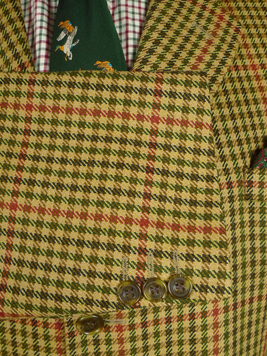 26/0788 heavyweight vintage john g hardy gun check tweed country sports jacket 46 long