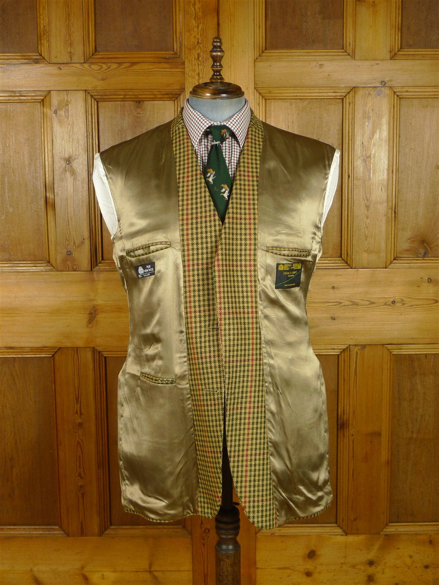 26/0788 heavyweight vintage john g hardy gun check tweed country sports jacket 46 long