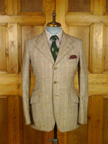 26/0795 superb vintage british thornproof twist brown glen check tweed hacking jacket 38 regular