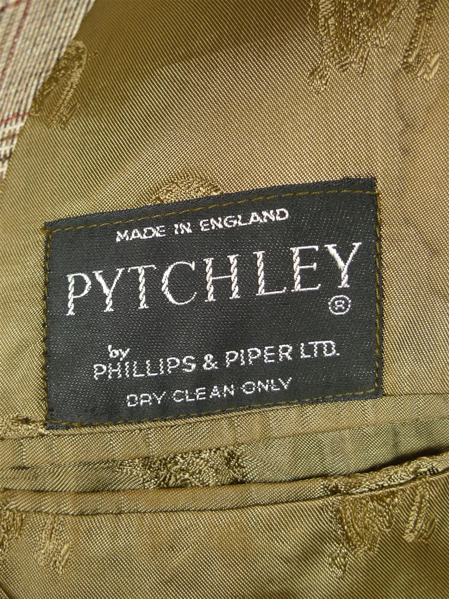 26/0795 superb vintage british thornproof twist brown glen check tweed hacking jacket 38 regular