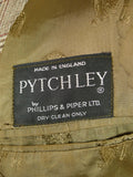 26/0795 superb vintage british thornproof twist brown glen check tweed hacking jacket 38 regular