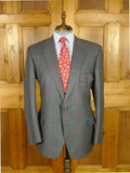 26/0790 immaculate vintage irish blue / green gun check shooting style tweed country sports jacket 46 regular
