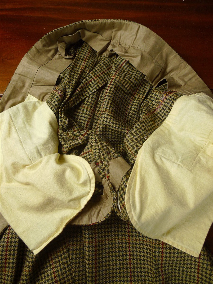 26/0793 immaculate vintage dege savile row bespoke shepherds check tweed country suit 44 regular