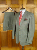 26/0794 vintage irish green puppytooth check wool town & country suit 42-43 long