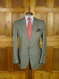 26/0794 vintage irish green puppytooth check wool town & country suit 42-43 long