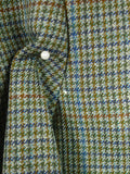 26/0794 vintage irish green puppytooth check wool town & country suit 42-43 long