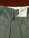 26/0794 vintage irish green puppytooth check wool town & country suit 42-43 long