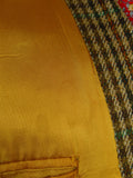 26/0786 vintage british bladen brown / green gun check tweed sports jacket 46 regular