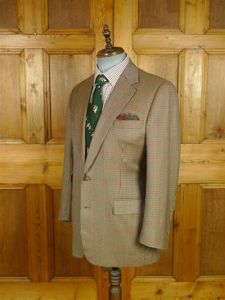 26/0801 near immaculate fallon & harvey savile row shepherds check sports jacket blazer in harrisons pure cashmere cloth 39-40 regular