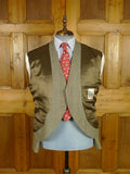 26/0807 wonderful 1950s 1960s vintage brown glen check worsted twist kilt jacket w/ staghorn buttons 44 regular