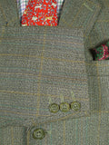 26/0808 vintage british wp check thornproof twist town & country suit 43-44 regular