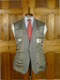 26/0800 near immaculate crombie grey herringbone w/ blue fleck sports jacket blazer 44 regular