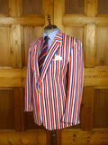 26/0797 ryder amies cambridge university red white blue boating blazer jacket 45 long
