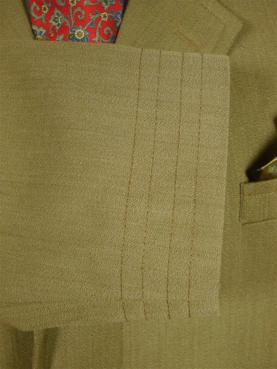 26/0803 vintage baron of piccadilly khaki venetian wool covert coat overcoat 46 regular