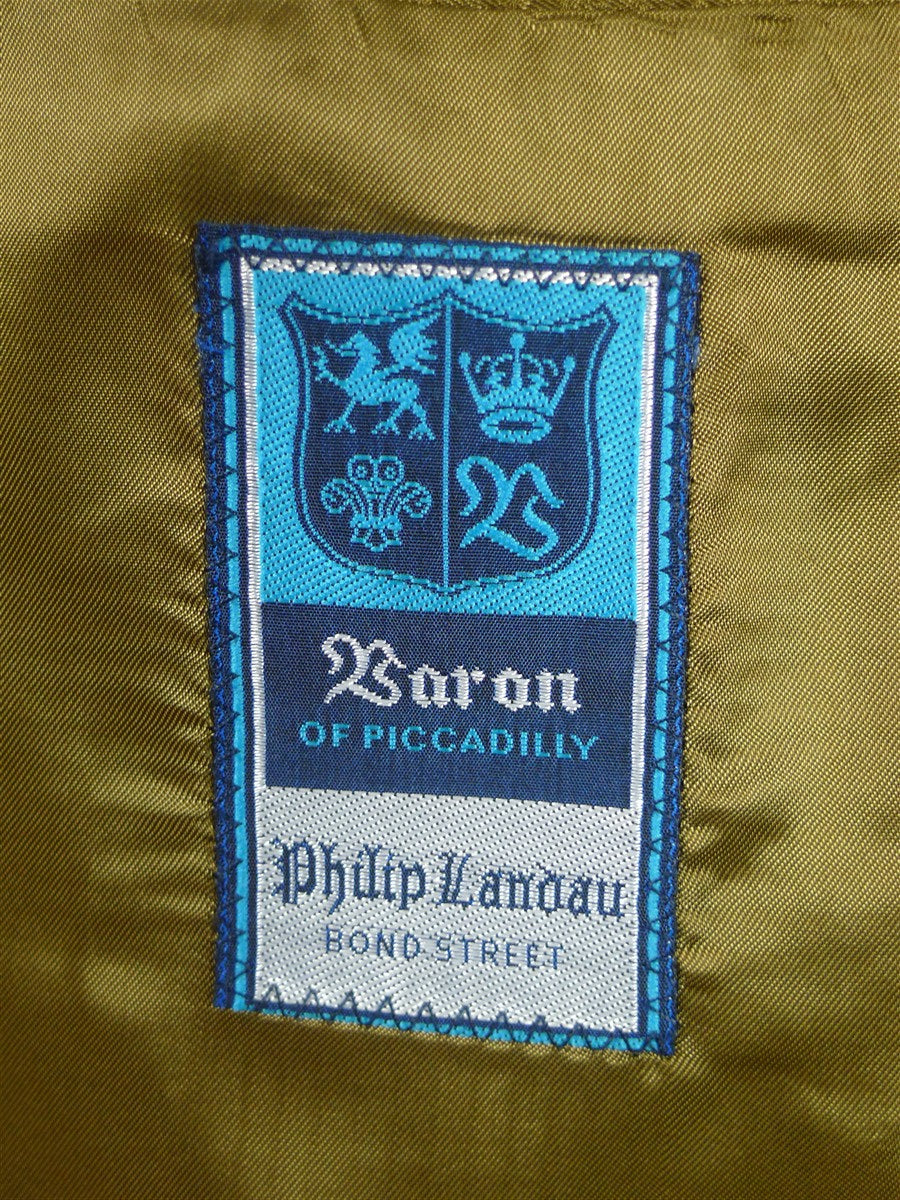 26/0803 vintage baron of piccadilly khaki venetian wool covert coat overcoat 46 regular