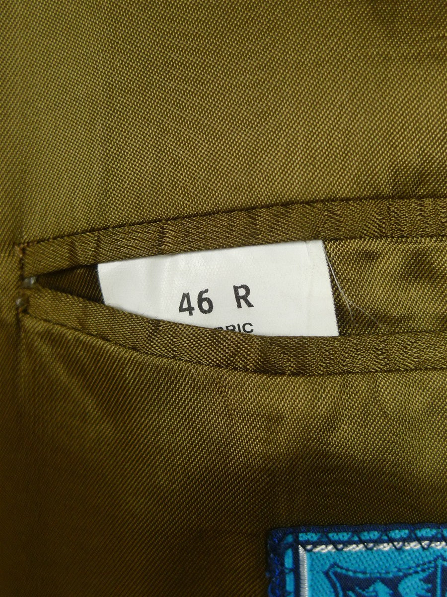 26/0803 vintage baron of piccadilly khaki venetian wool covert coat overcoat 46 regular