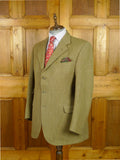 26/0810 heavyweight john g hardy green keepers tweed jacket w/ ghillie collar 43-44 regular