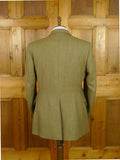 26/0810 heavyweight john g hardy green keepers tweed jacket w/ ghillie collar 43-44 regular