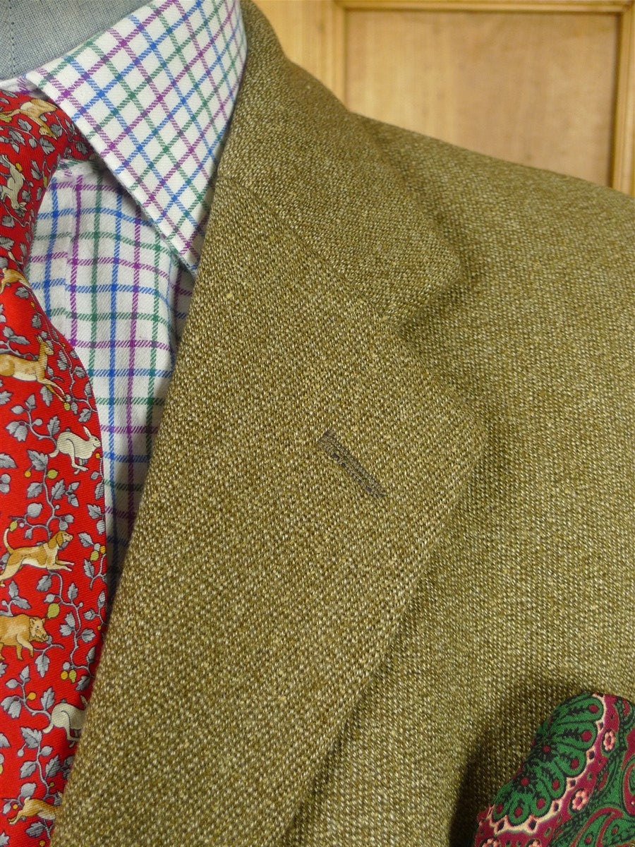 26/0810 heavyweight john g hardy green keepers tweed jacket w/ ghillie collar 43-44 regular