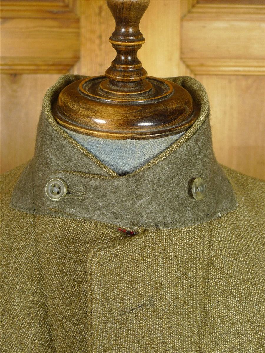 26/0810 heavyweight john g hardy green keepers tweed jacket w/ ghillie collar 43-44 regular