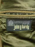 26/0810 heavyweight john g hardy green keepers tweed jacket w/ ghillie collar 43-44 regular