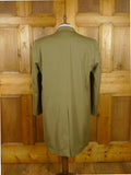 26/0803 vintage baron of piccadilly khaki venetian wool covert coat overcoat 46 regular