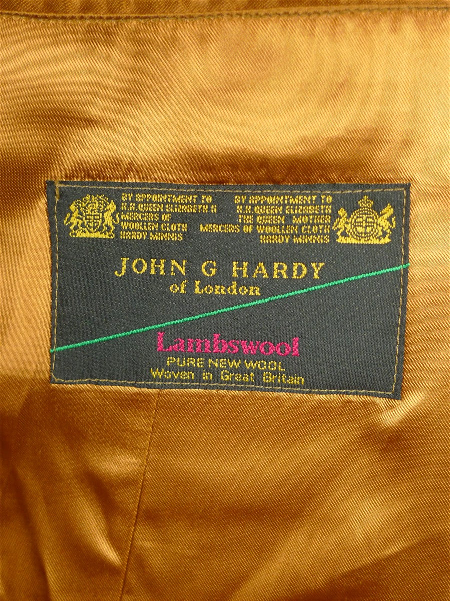 26/0816 immaculate 2002 british bespoke tailored green gun check lambswool sports jacket 46-47 regular to long