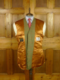 26/0816 immaculate 2002 british bespoke tailored green gun check lambswool sports jacket 46-47 regular to long