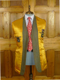 26/0817 immaculate british saxony twist green wp check tweed sports jacket 42 regular