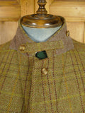 26/0814 wonderful vintage p&j haggart of aberfeldy heavyweight khaki wp check 3-piece tweed shooting suit 44 regular
