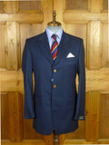 26/0830 deadstock new w/ tags crombie navy blue wool silk & cashmere blazer 40 long