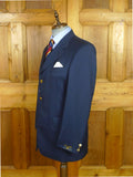 26/0830 deadstock new w/ tags crombie navy blue wool silk & cashmere blazer 40 long