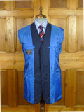 26/0830 deadstock new w/ tags crombie navy blue wool silk & cashmere blazer 40 long